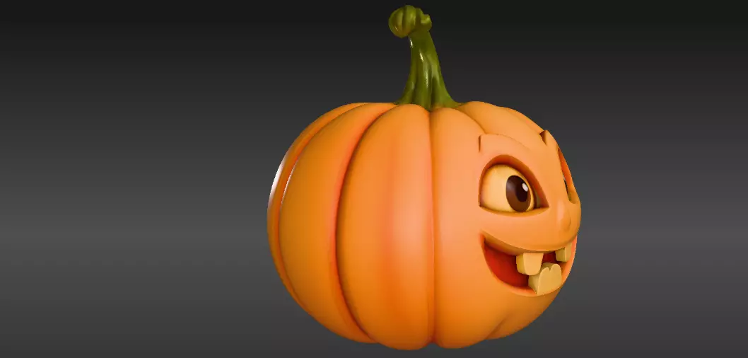 Cartoon Jack-O-Lantern 3D Model Halloween Two Model Pack 3D model_14