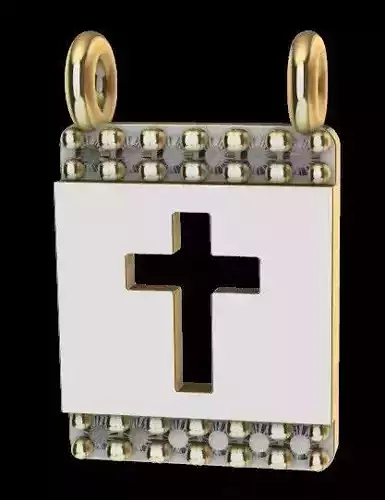 Pingente Cruz Cravejada