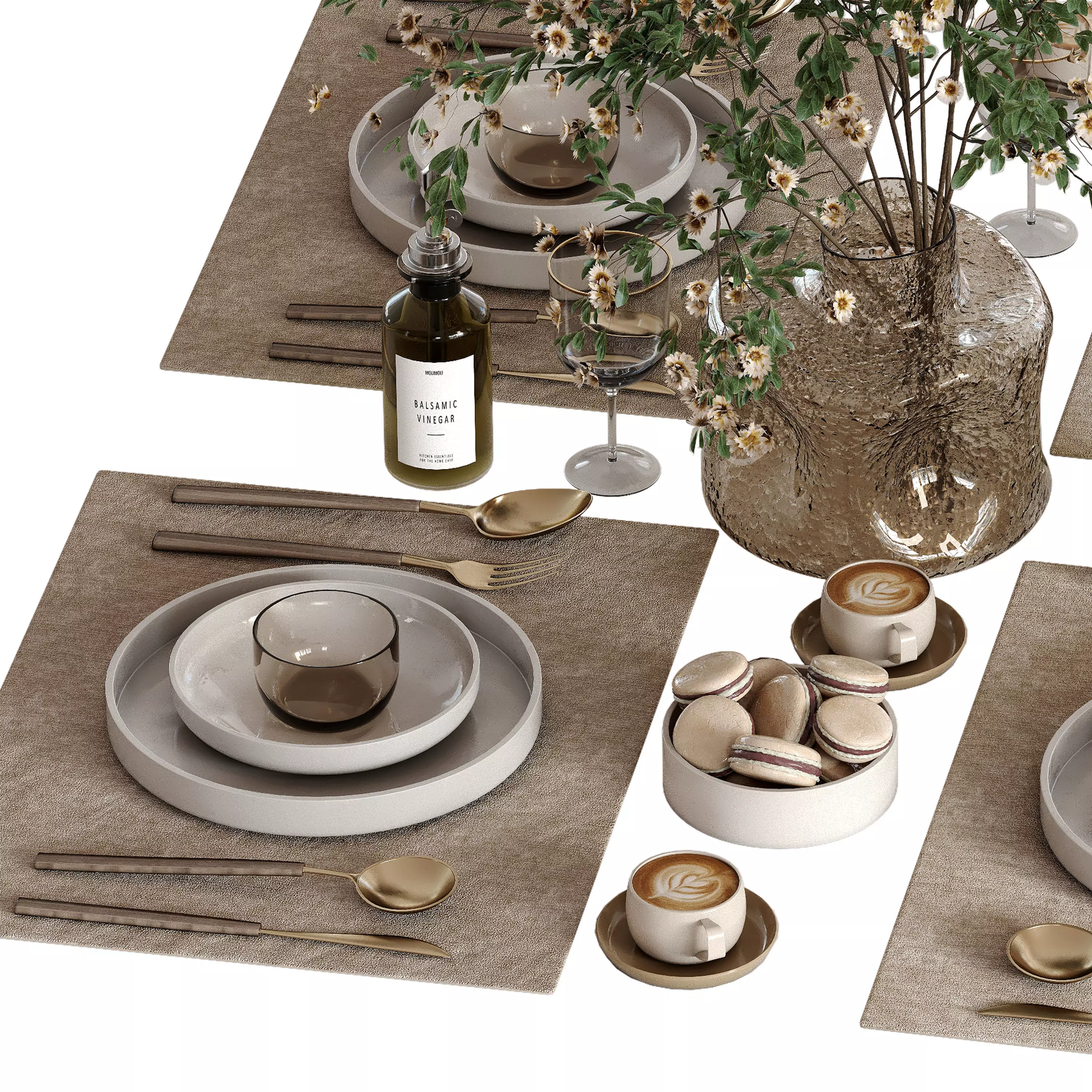 tableware set 058 3D model_2