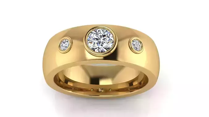 Three-Stone wedding band