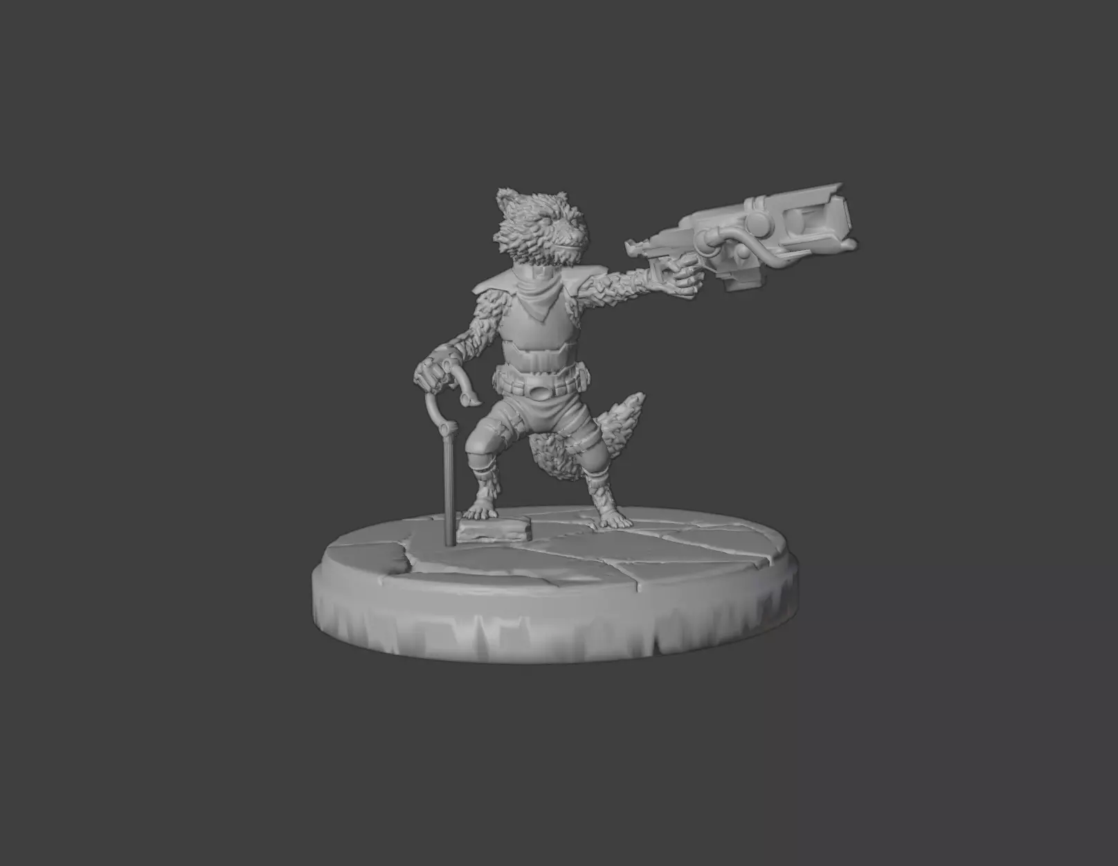 Wastelanders Rocket Raccoon STL 3D Model for 3D Printing 3D print model