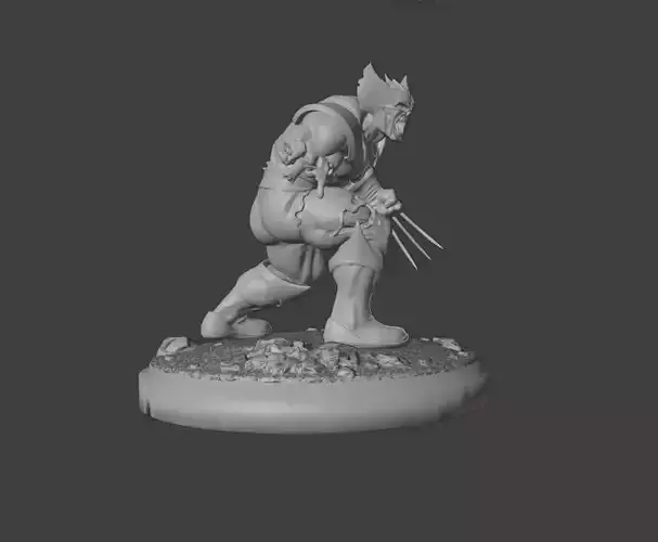 Zombie Wolverine STL 3D Model for 3D Printing