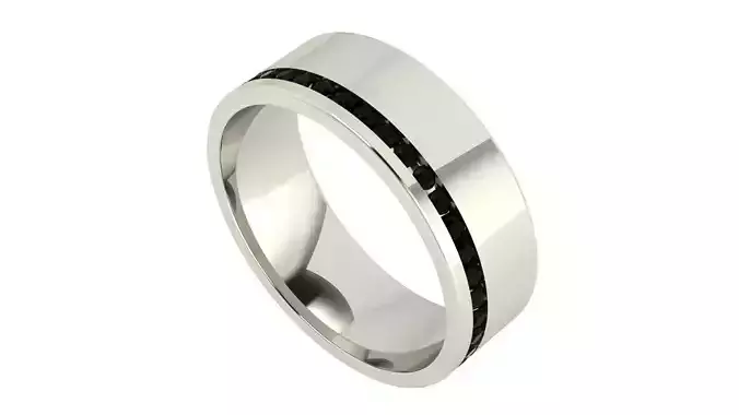 Diamod row wedding band