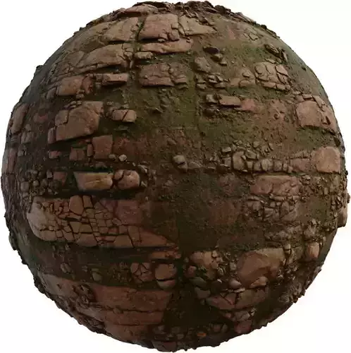 Rocky Plateau With Grass Strips