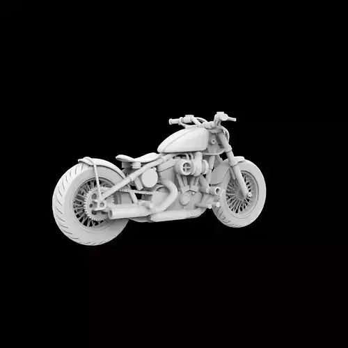Harley Davidson Motorcycle 3D Print Model