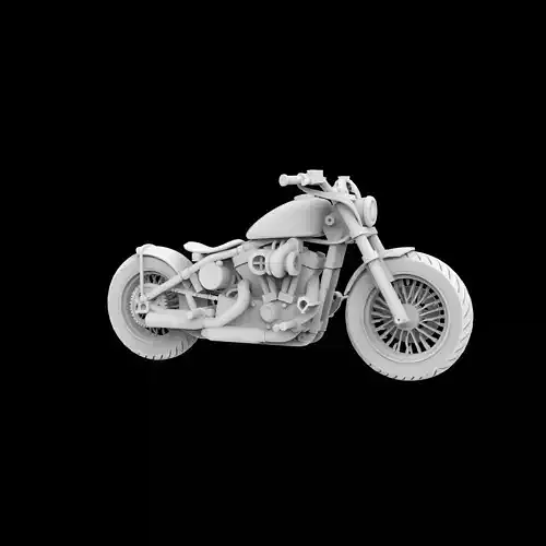 Harley Davidson Motorcycle 3D Print Model