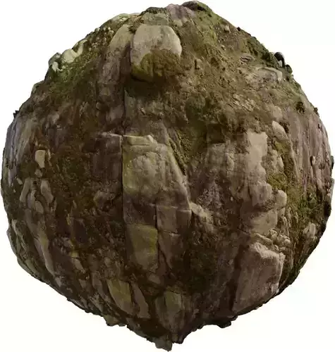 Mossy Granite Cliff Plates 