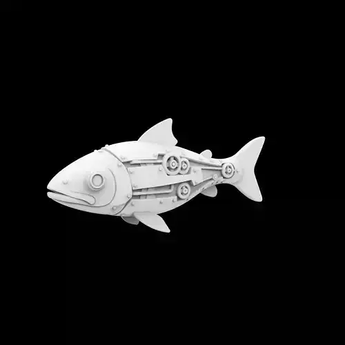 Mechanical Fish With Exposed Gears 3D Print Model
