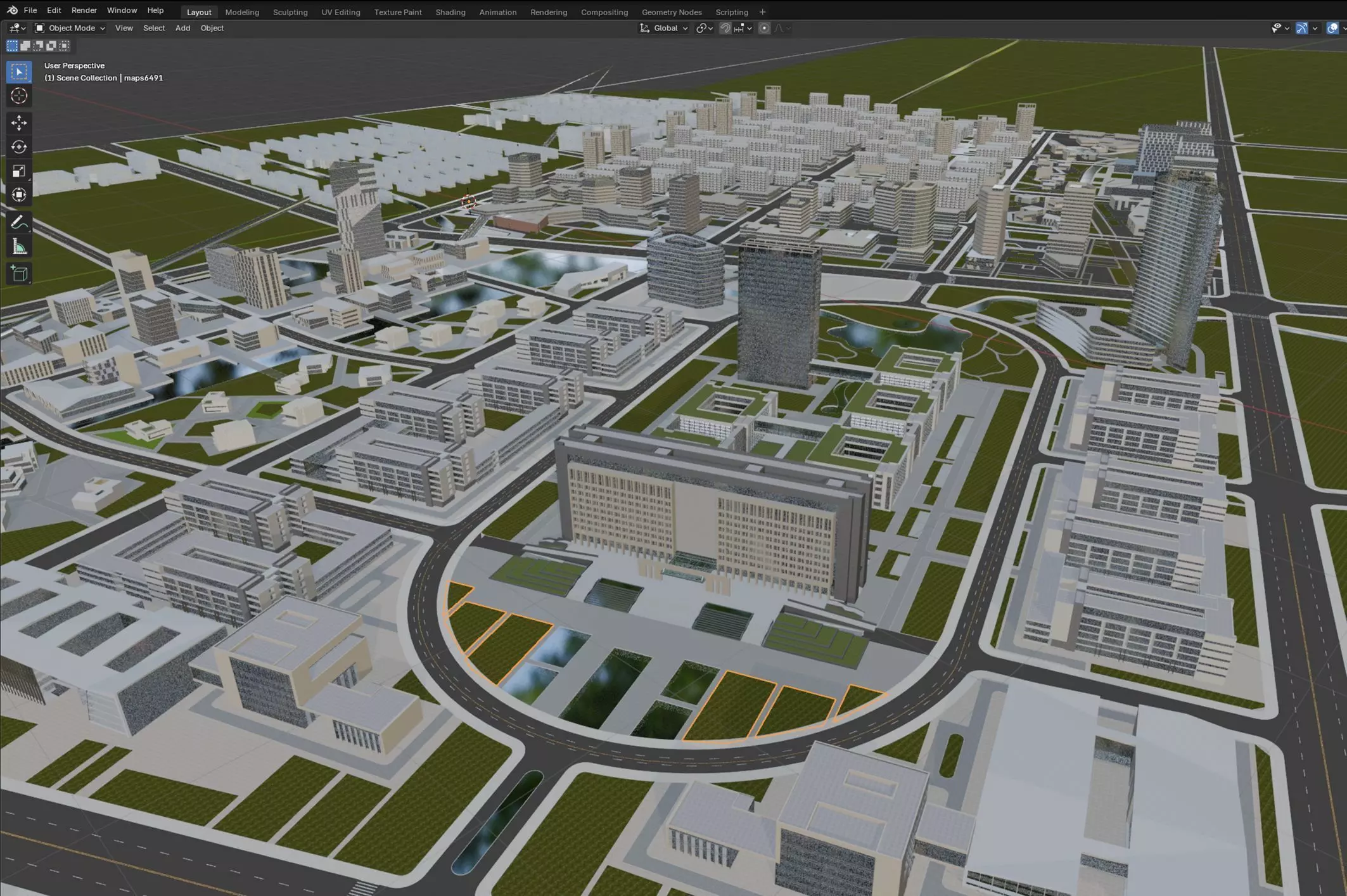 Mixed-Use Institutional District 3D model_5