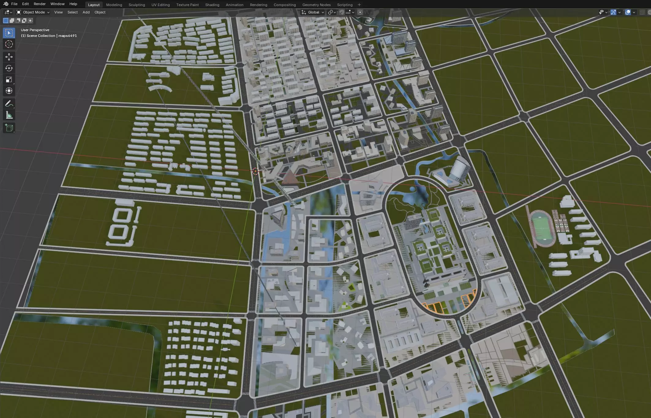 Mixed-Use Institutional District 3D model_7