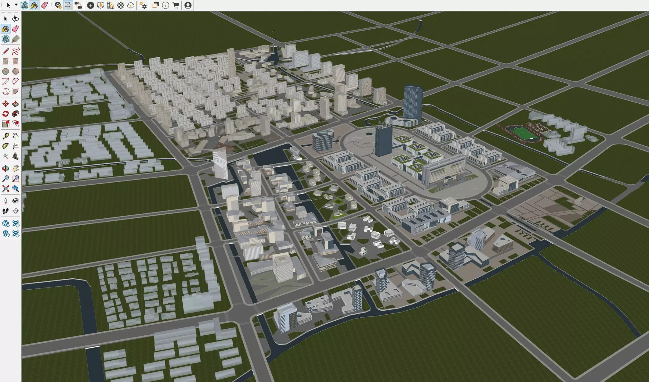 Mixed-Use Institutional District 3D model_13