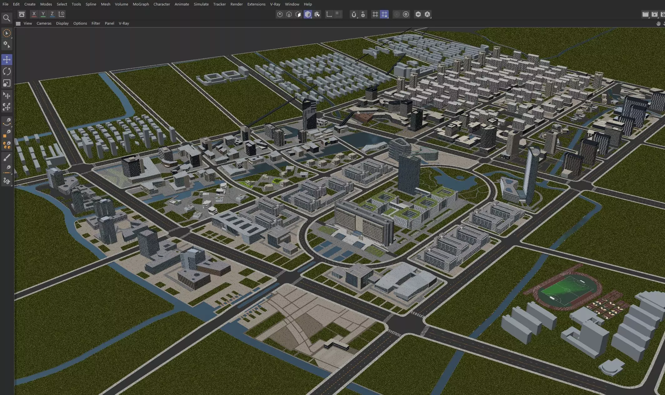 Mixed-Use Institutional District 3D model_11