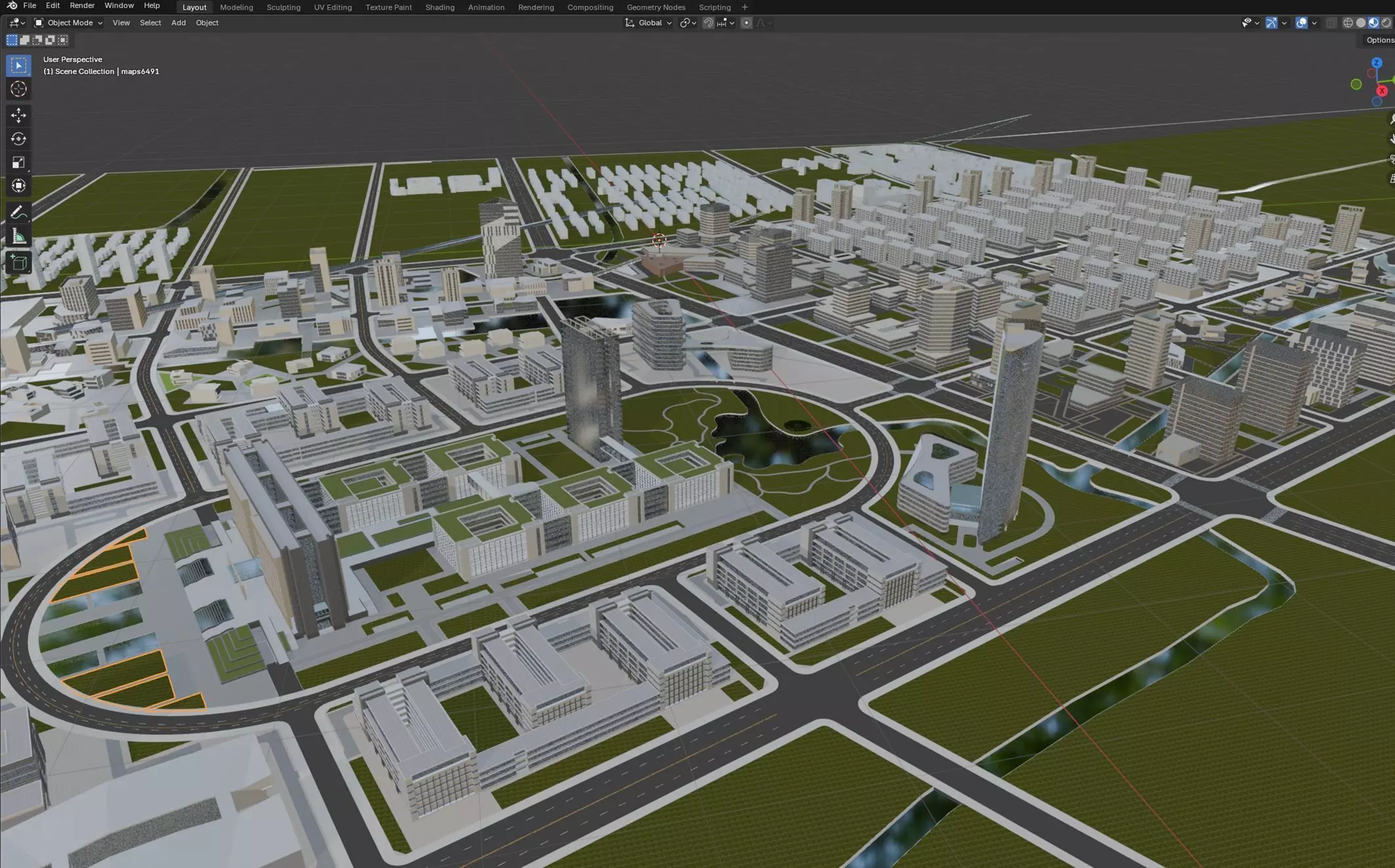 Mixed-Use Institutional District 3D model_6