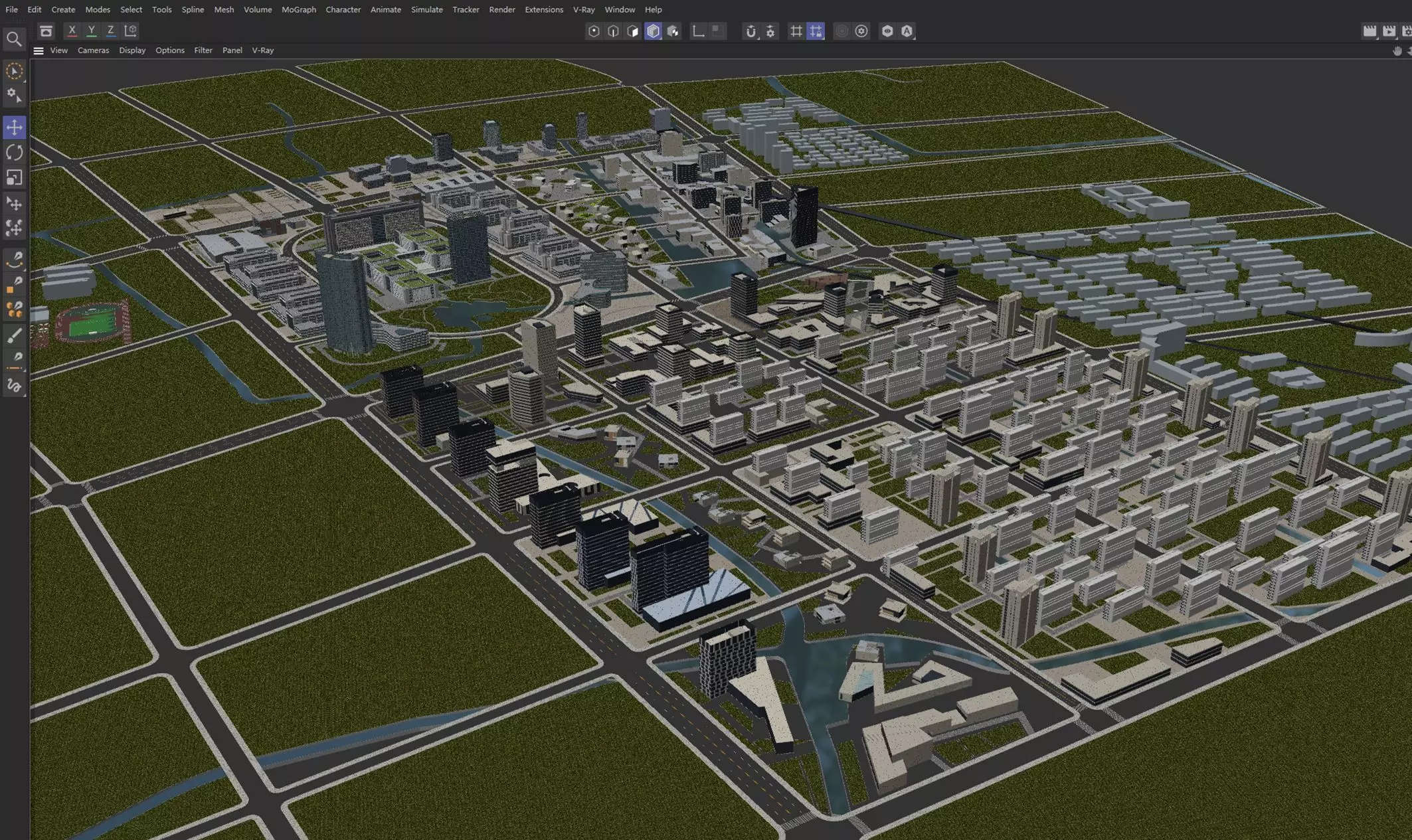 Mixed-Use Institutional District 3D model_9