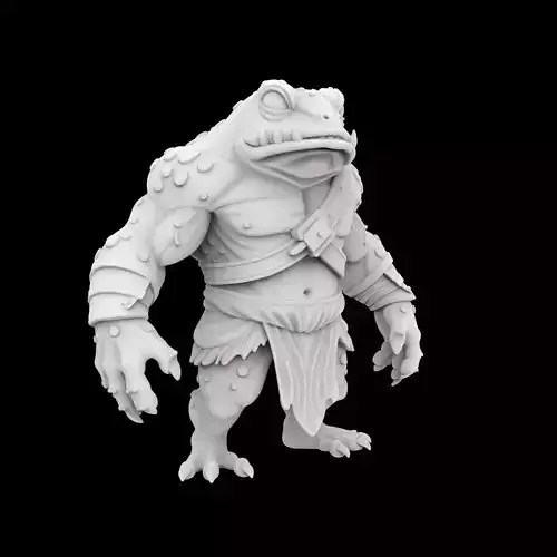 Muscular Toad Warrior Creature 3D Print Model