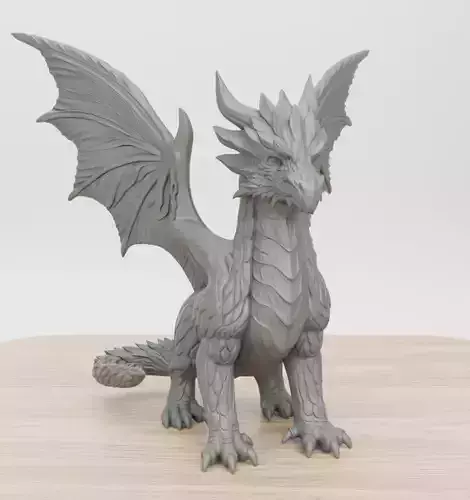 Spirit Dragon Mystical 3D Print Model