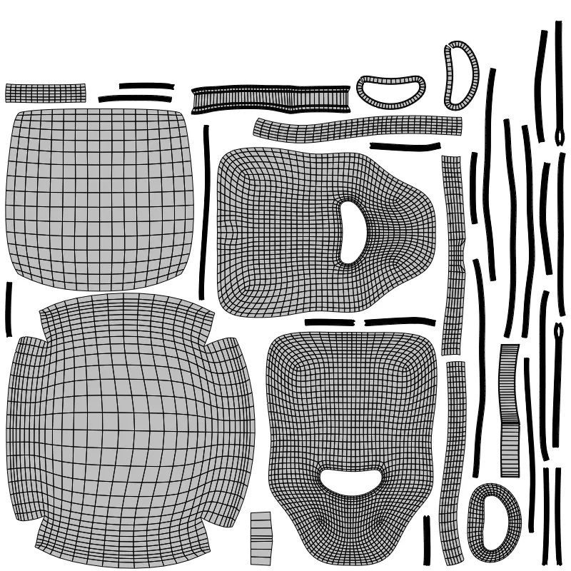 Gaming Chair Low-poly 3D model_13