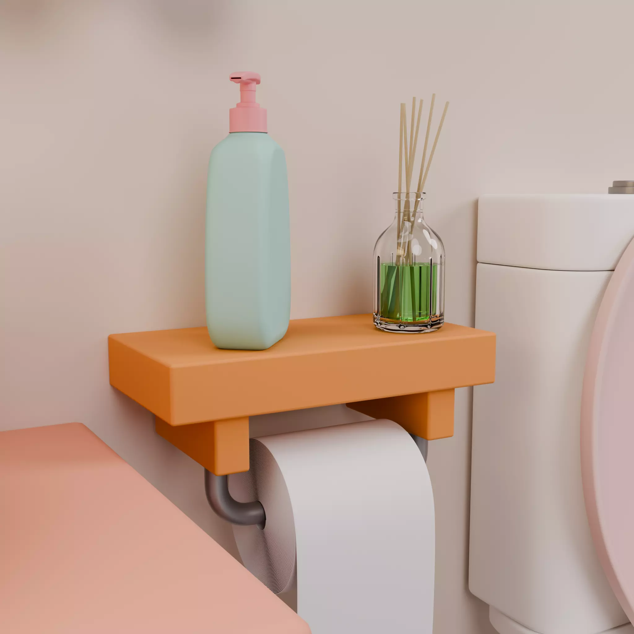 Isometric Bathroom Duo Low-poly 3D model_36