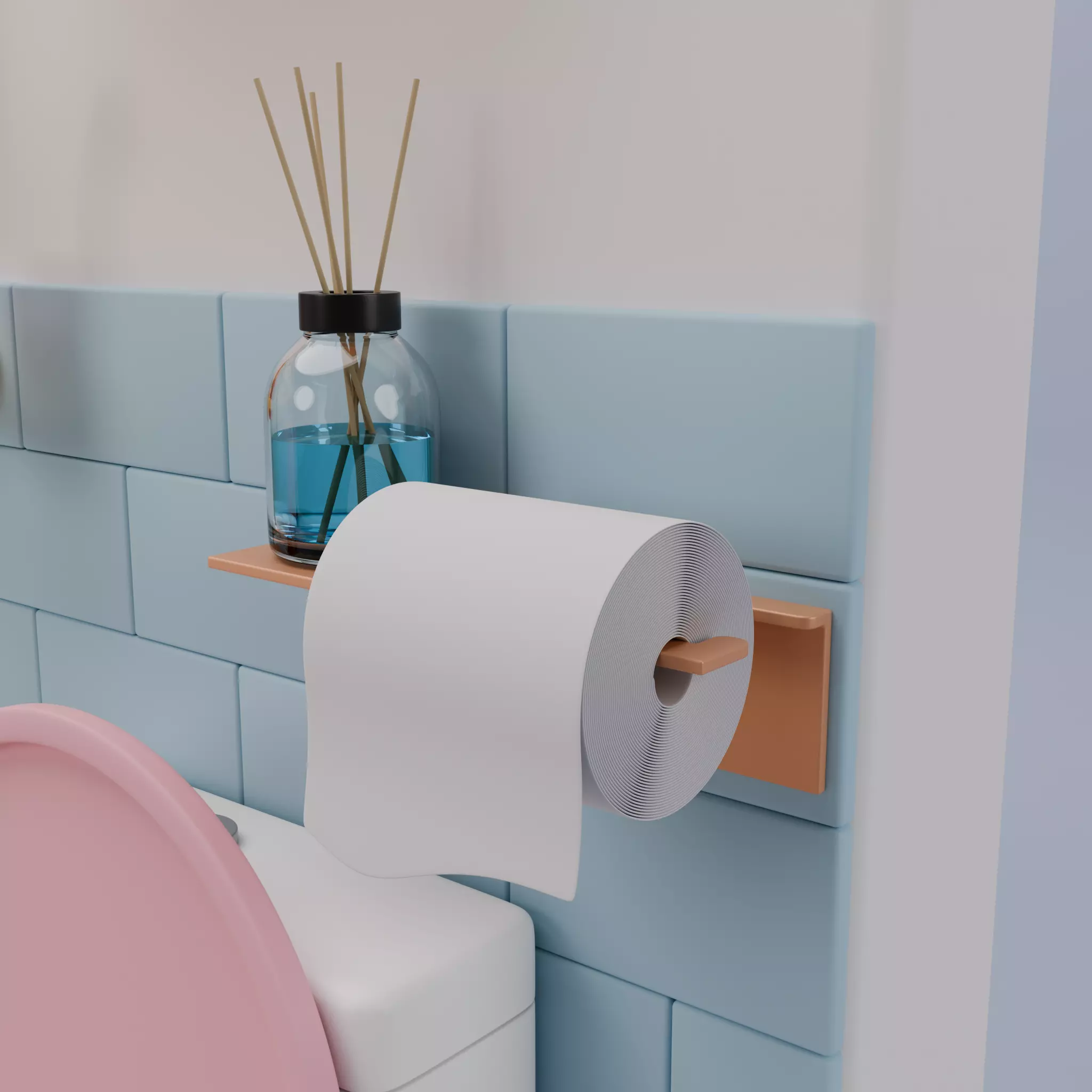 Isometric Bathroom Duo Low-poly 3D model_15