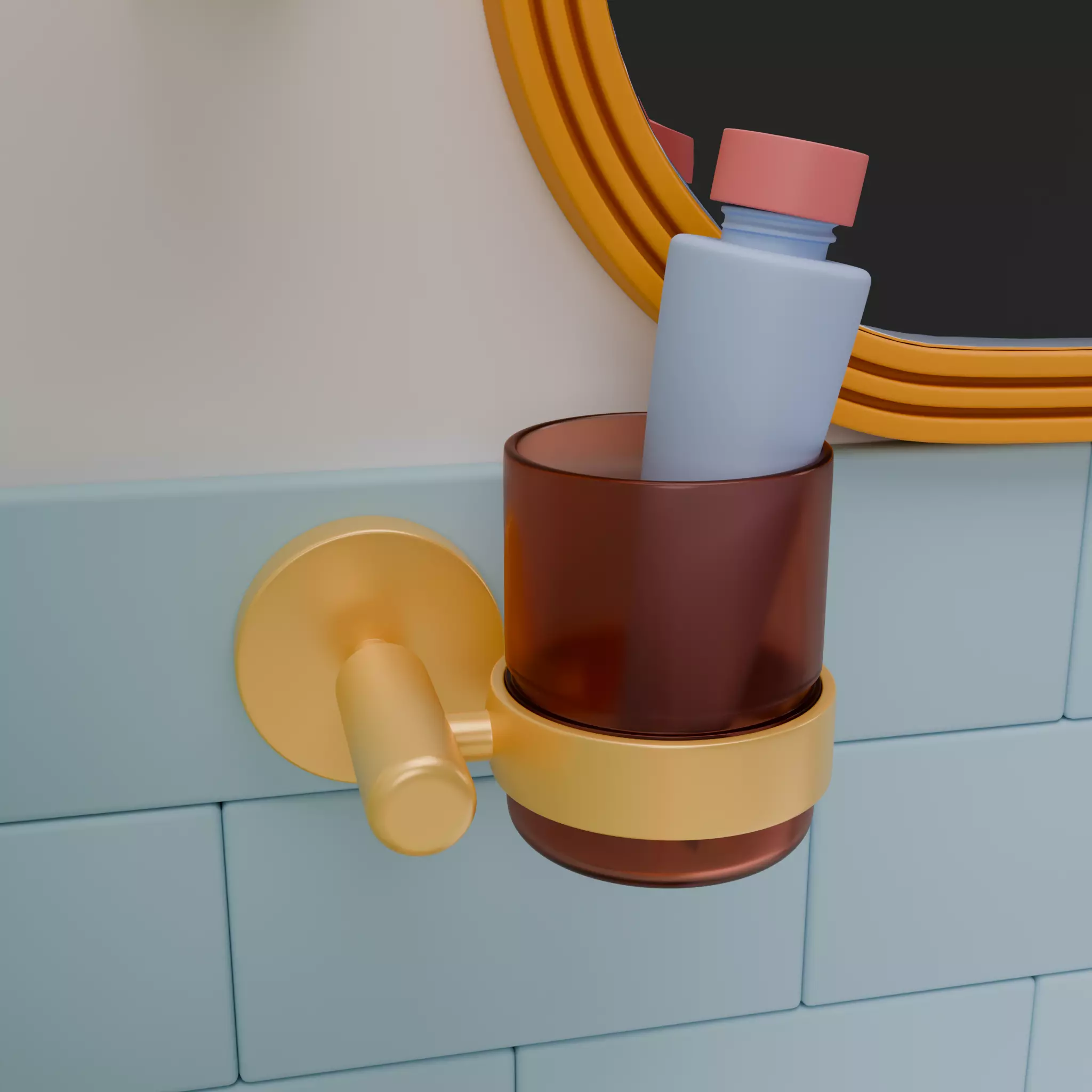 Isometric Bathroom Duo Low-poly 3D model_18