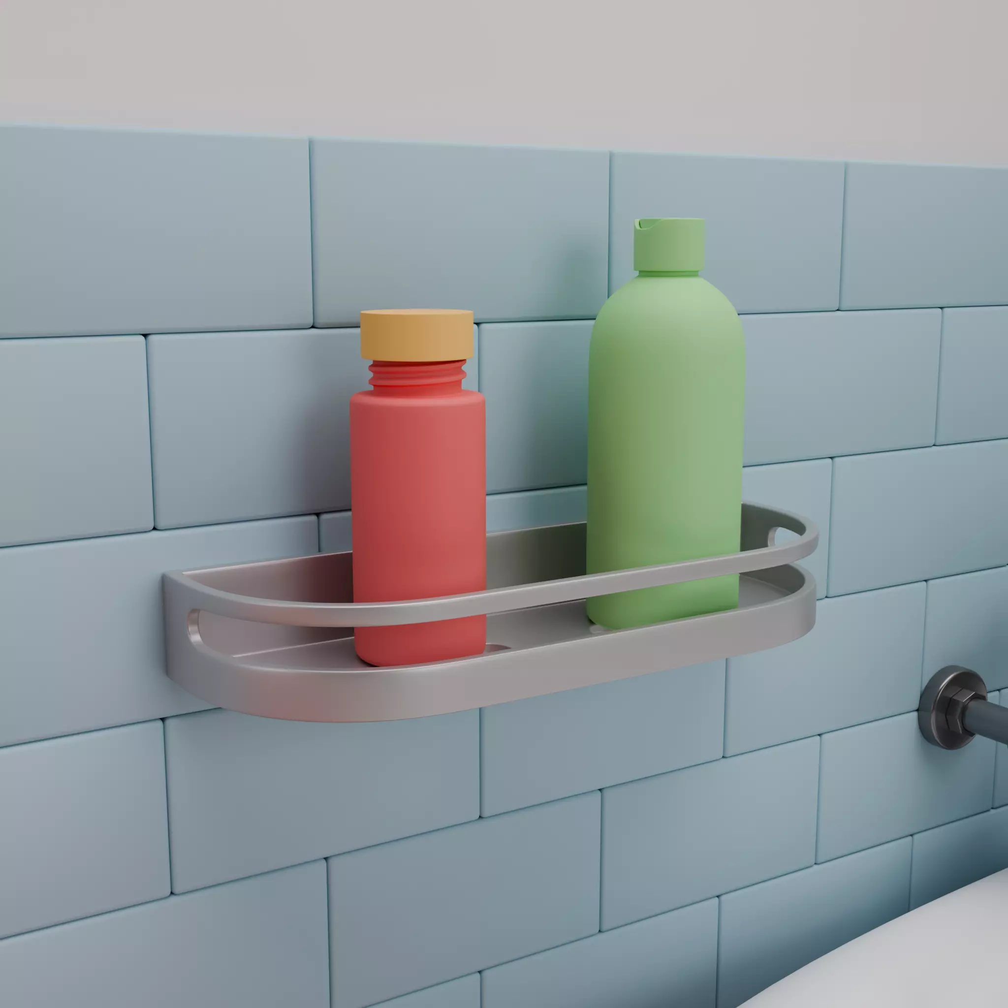 Isometric Bathroom Duo Low-poly 3D model_12