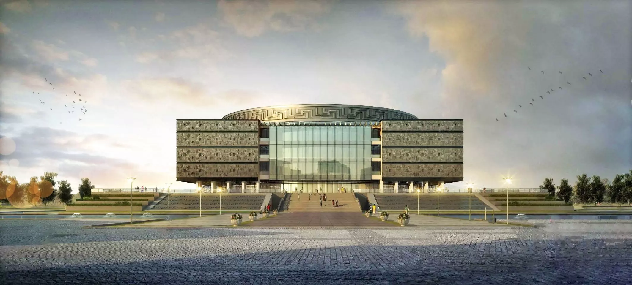 Cultural Center Exterior 3D model_1