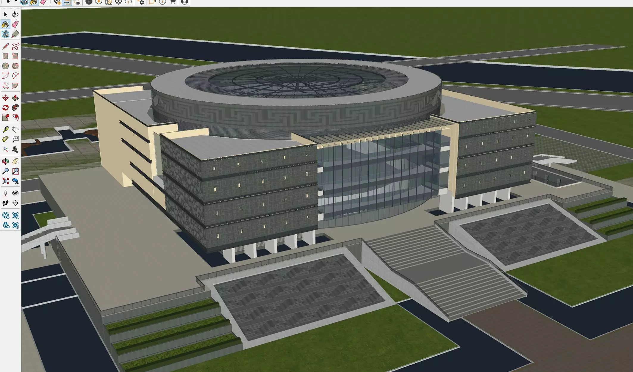 Cultural Center Exterior 3D model_9