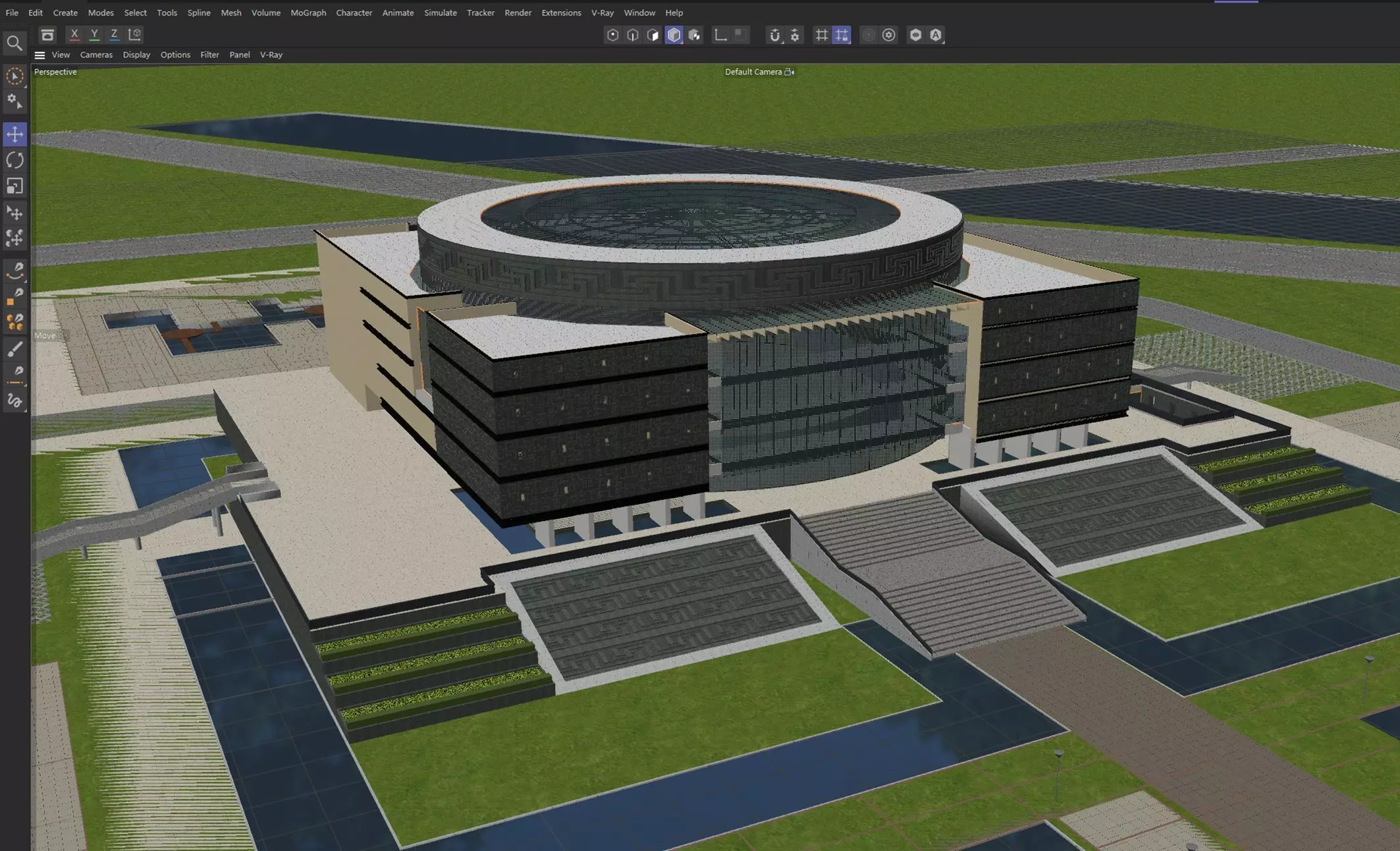 Cultural Center Exterior 3D model_12