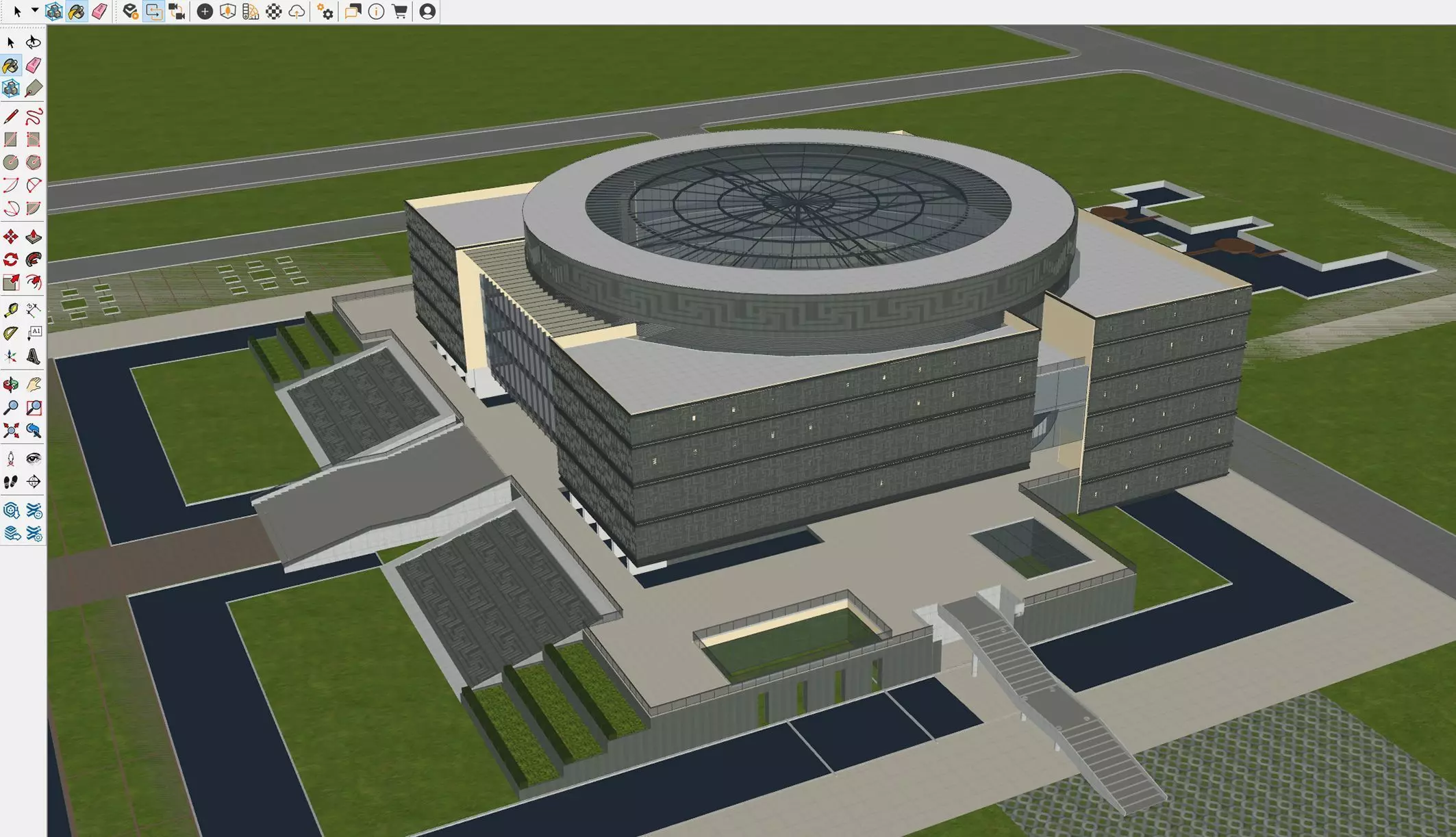 Cultural Center Exterior 3D model_8