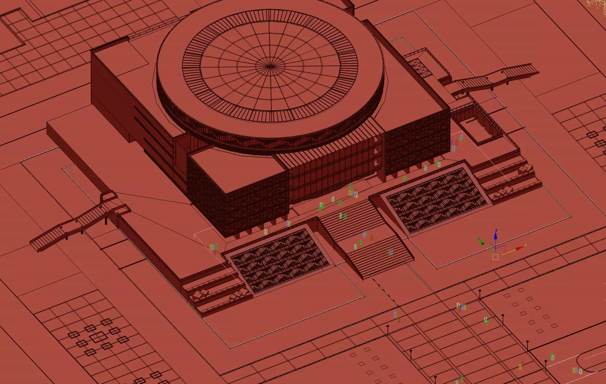 Cultural Center Exterior 3D model_11