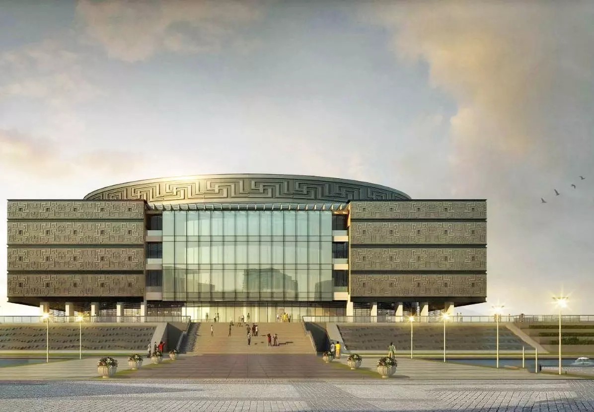 Cultural Center Exterior 3D model_3