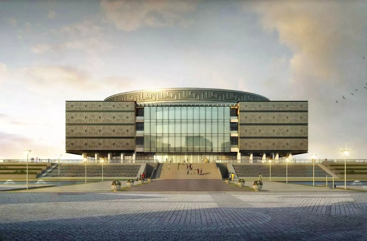 Cultural Center Exterior 3D model_0