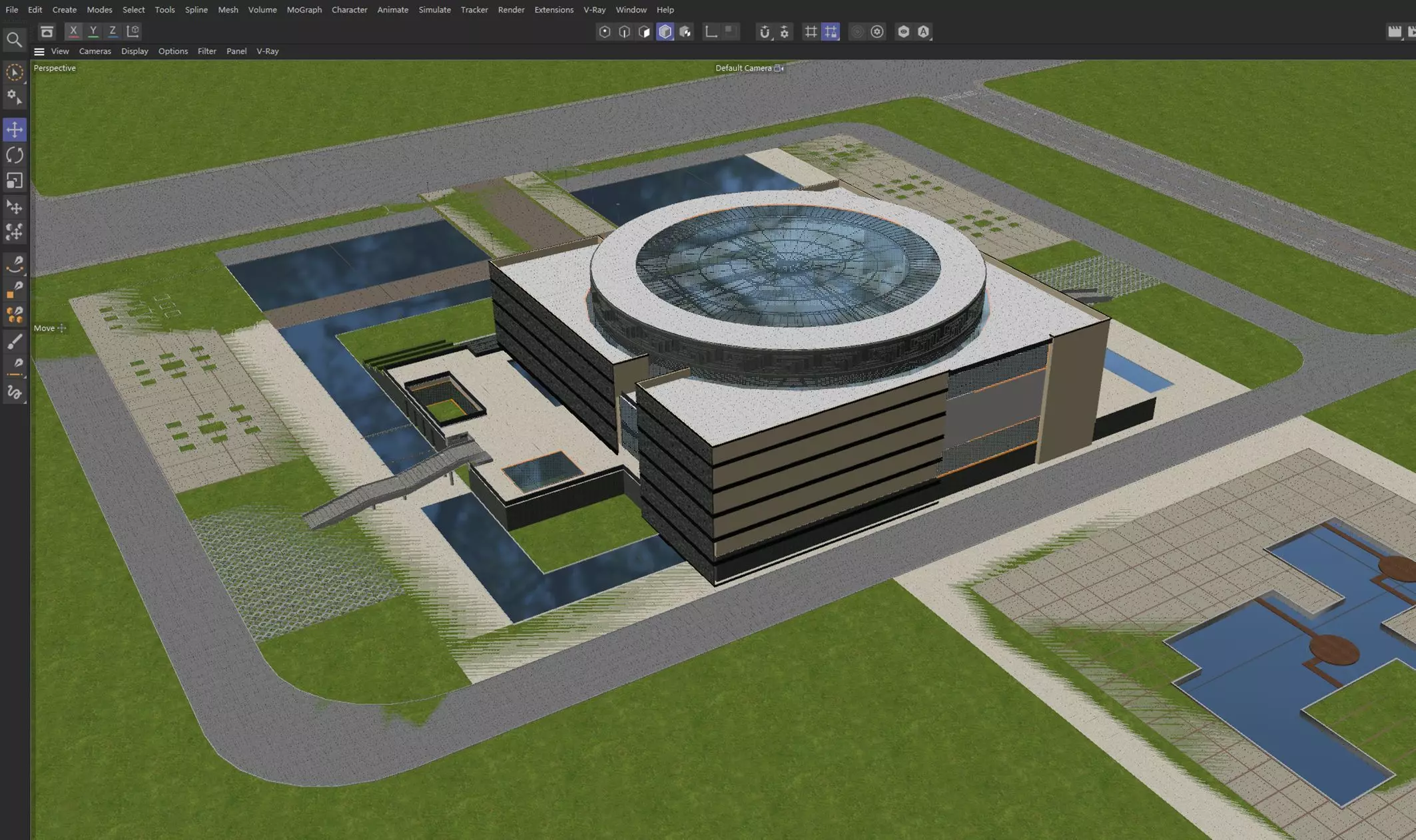 Cultural Center Exterior 3D model_14