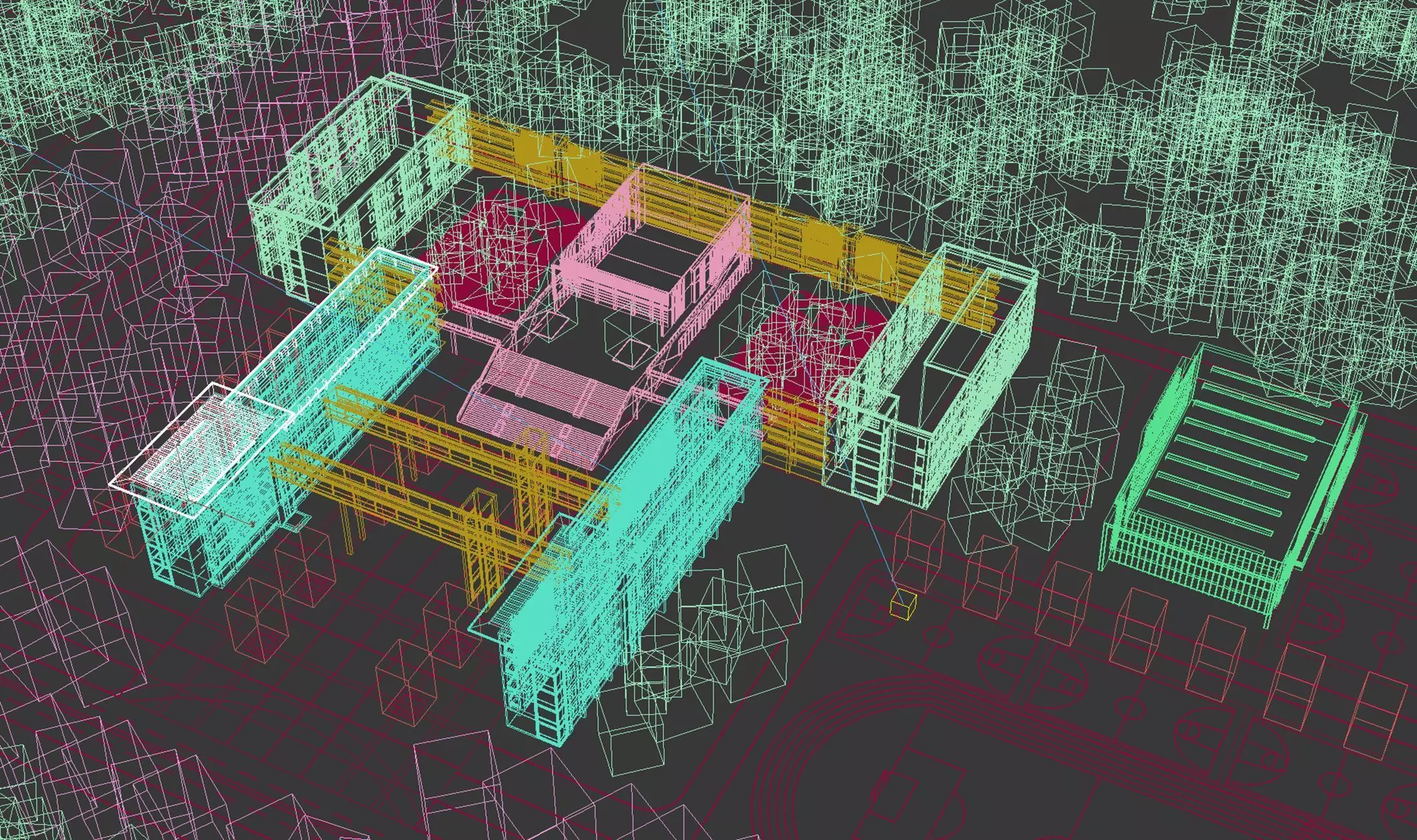 Modern School Campus Exterior 3D model_15