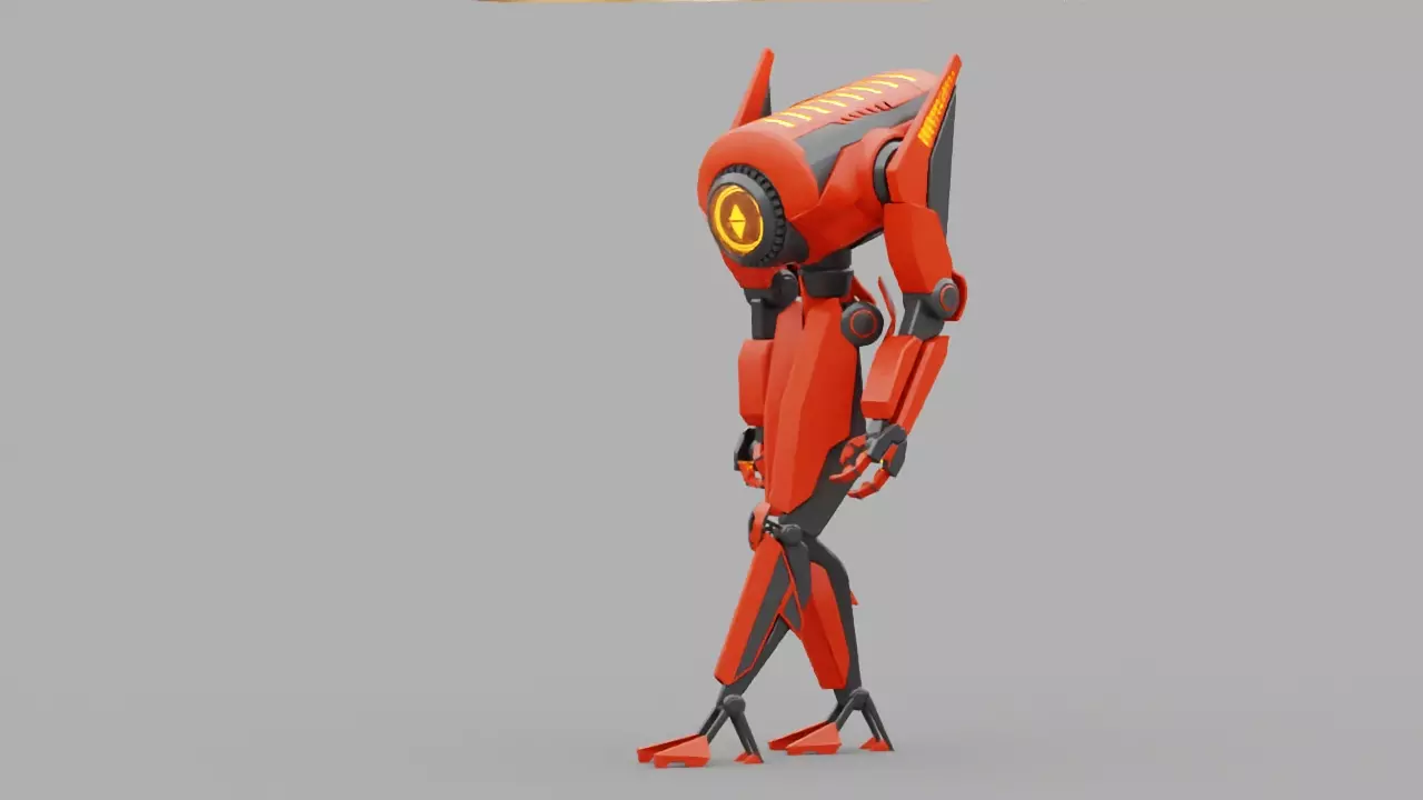 Android rigged animated characer Free 3D model_1