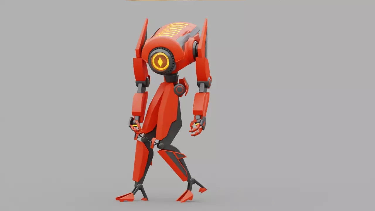 Android rigged animated characer Free 3D model_3