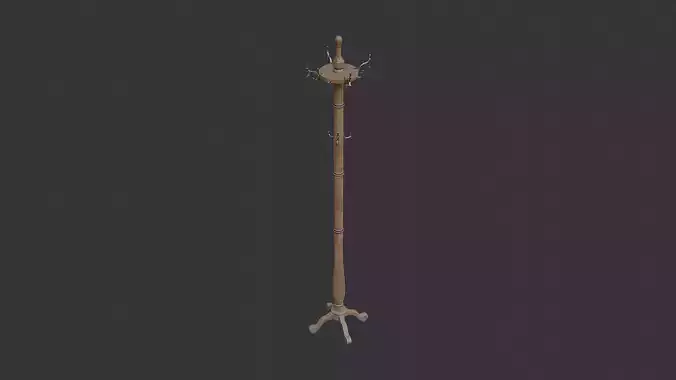 Wooden Hall Coat Rack with Hooks