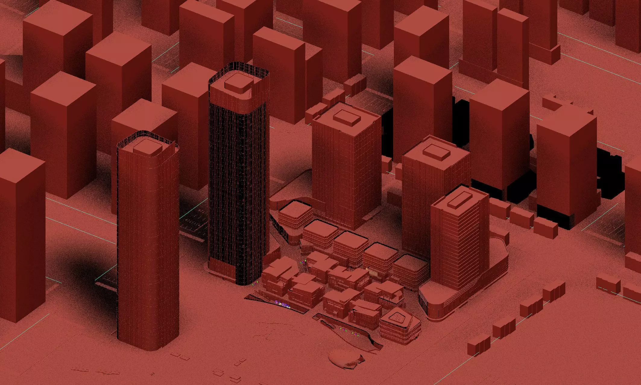 Modern Mixed-Use Commercial District 3D model_13