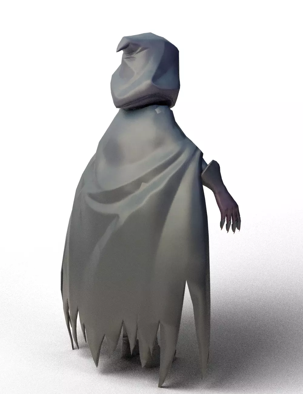 Stylized Dark Sorceress Girl 3D model_7