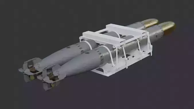 torpedo rack with dual missiles