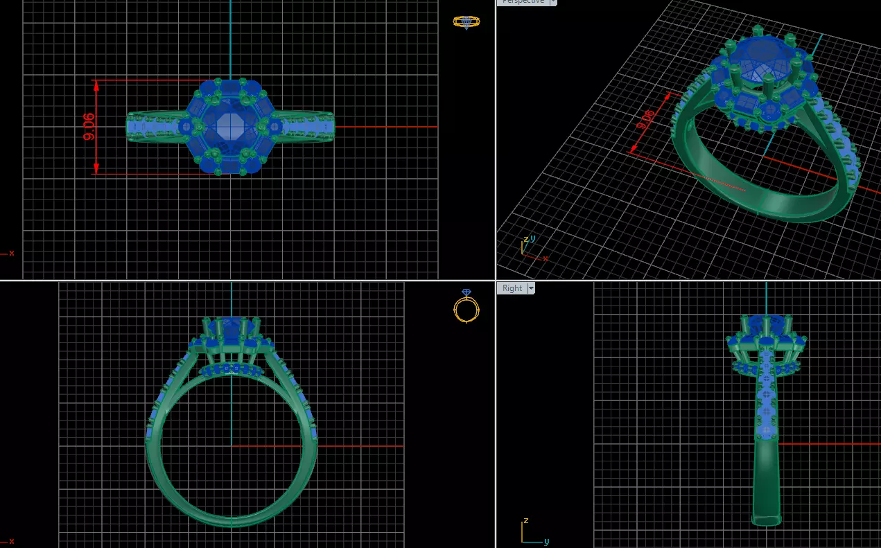 Women Ring 3D print model_0