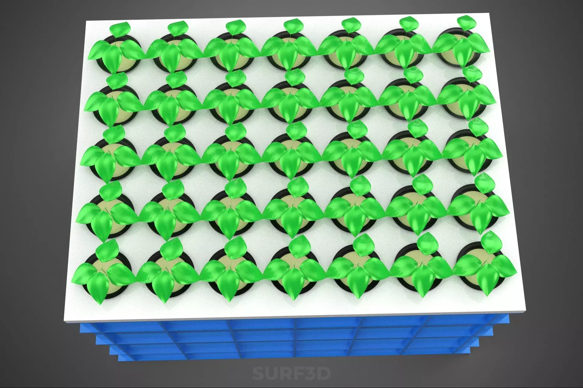 AEROPONICS BOX GRID SEEDLING PLANT ROOT TRAY CULTIVATION GARDEN 3D model_19