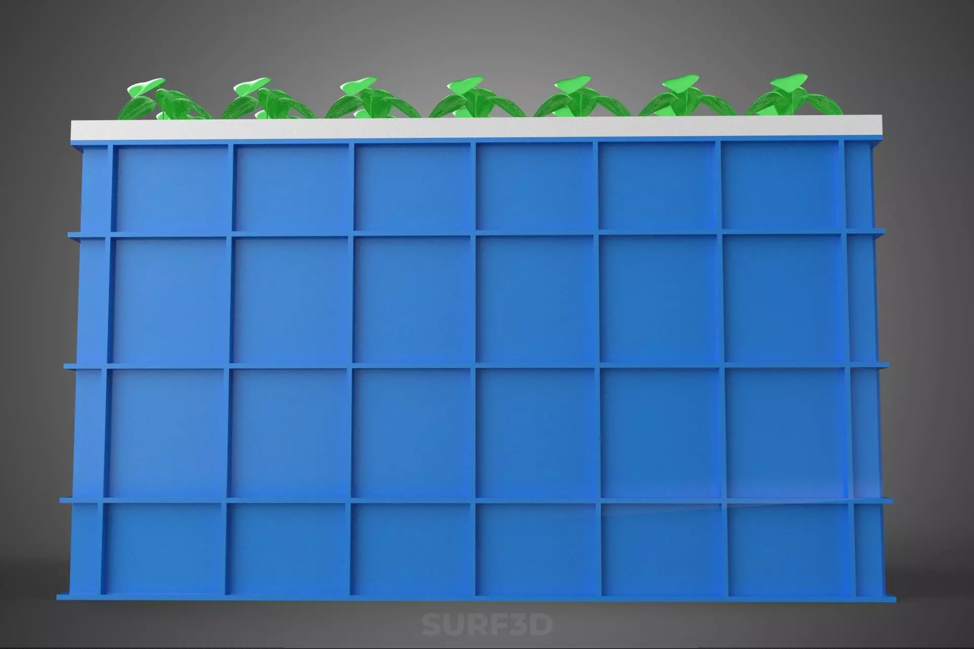 AEROPONICS BOX GRID SEEDLING PLANT ROOT TRAY CULTIVATION GARDEN 3D model_16