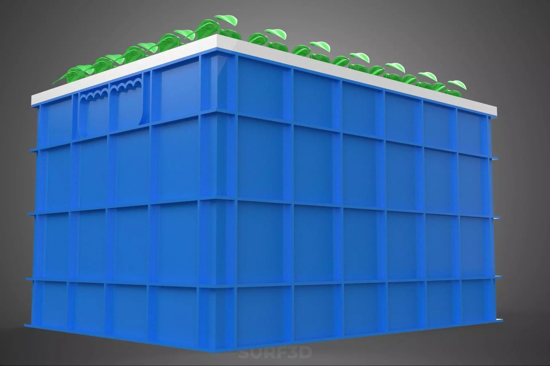 AEROPONICS BOX GRID SEEDLING PLANT ROOT TRAY CULTIVATION GARDEN 3D model_17