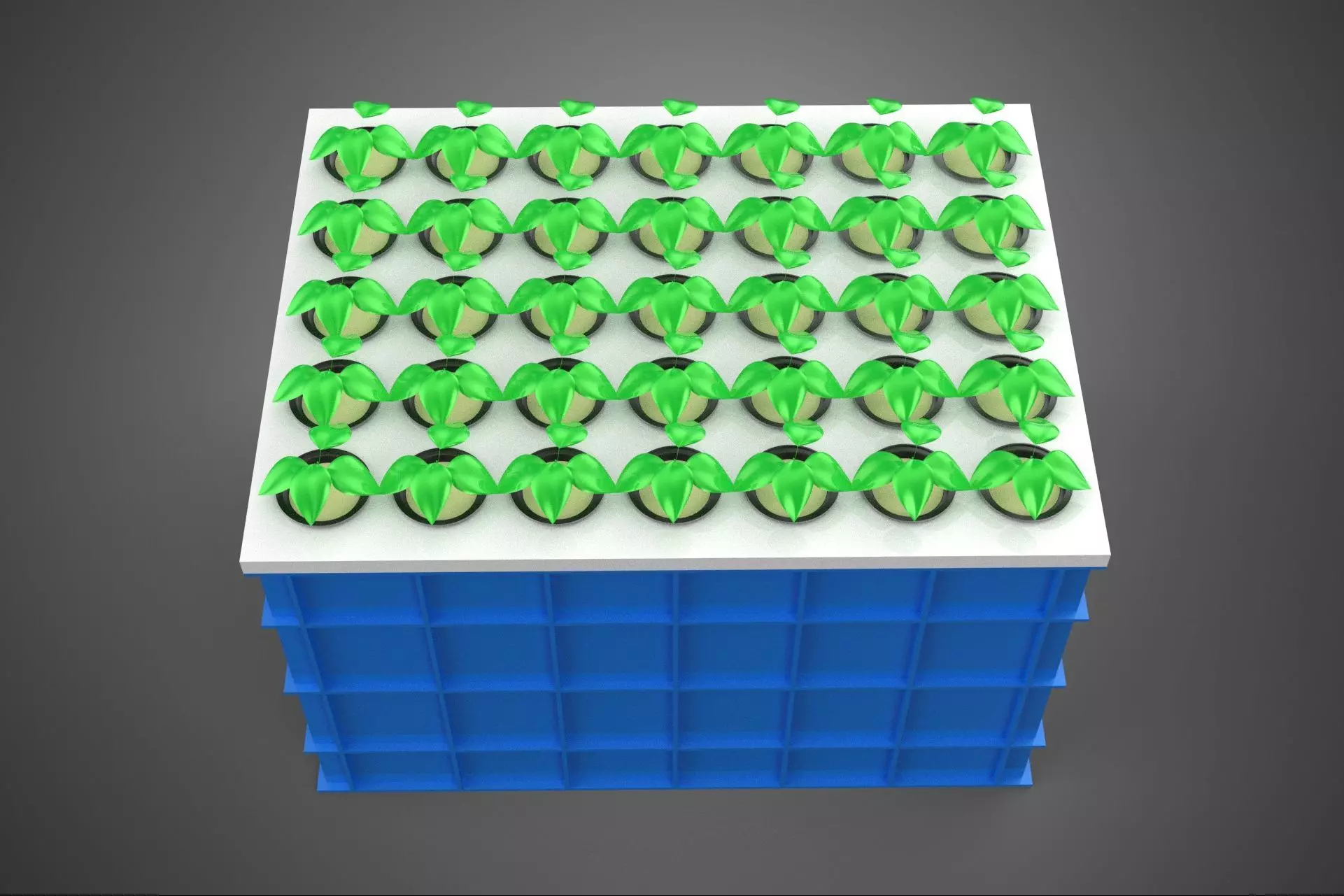 AEROPONICS BOX GRID SEEDLING PLANT ROOT TRAY CULTIVATION GARDEN 3D model_0