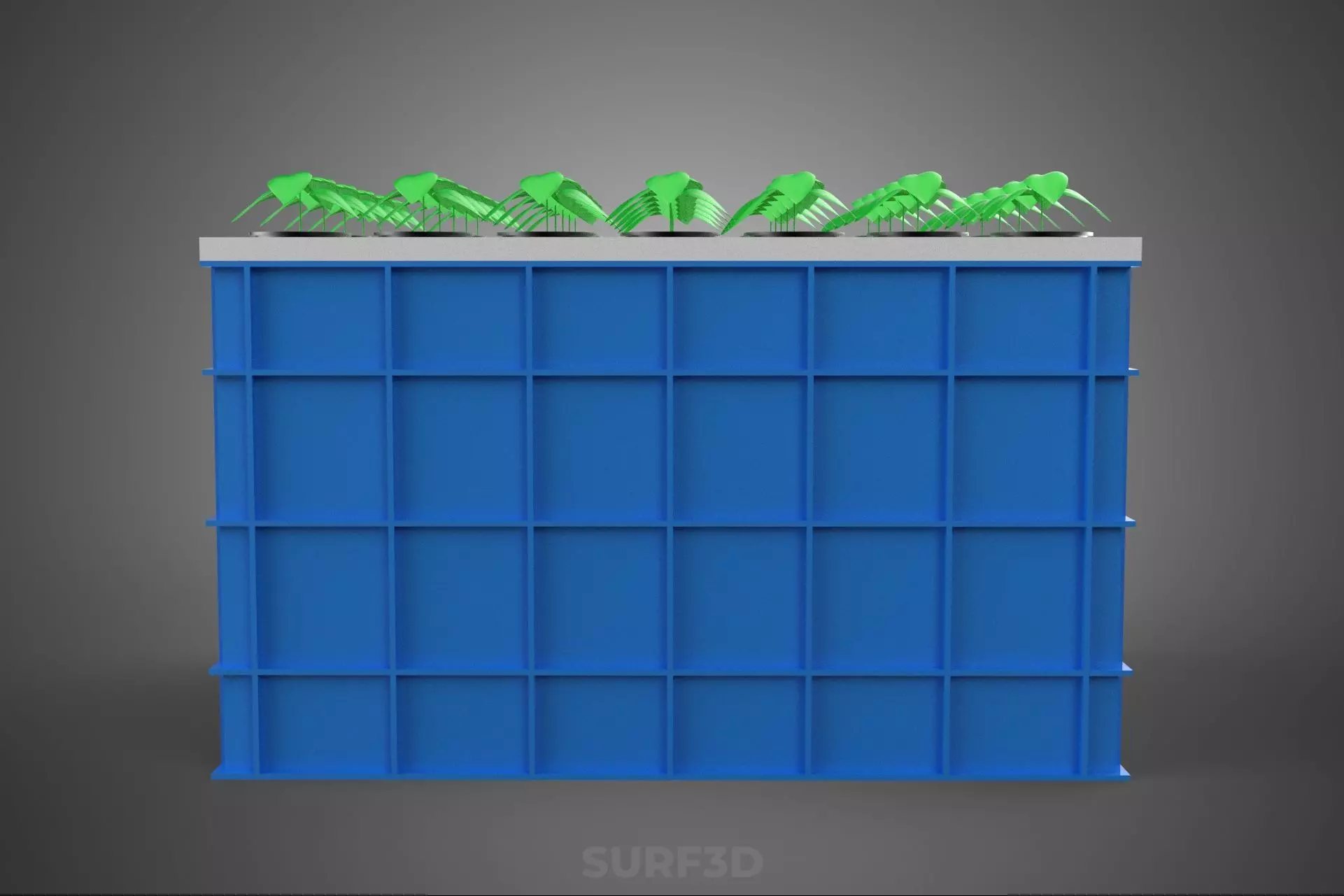 AEROPONICS BOX GRID SEEDLING PLANT ROOT TRAY CULTIVATION GARDEN 3D model_13