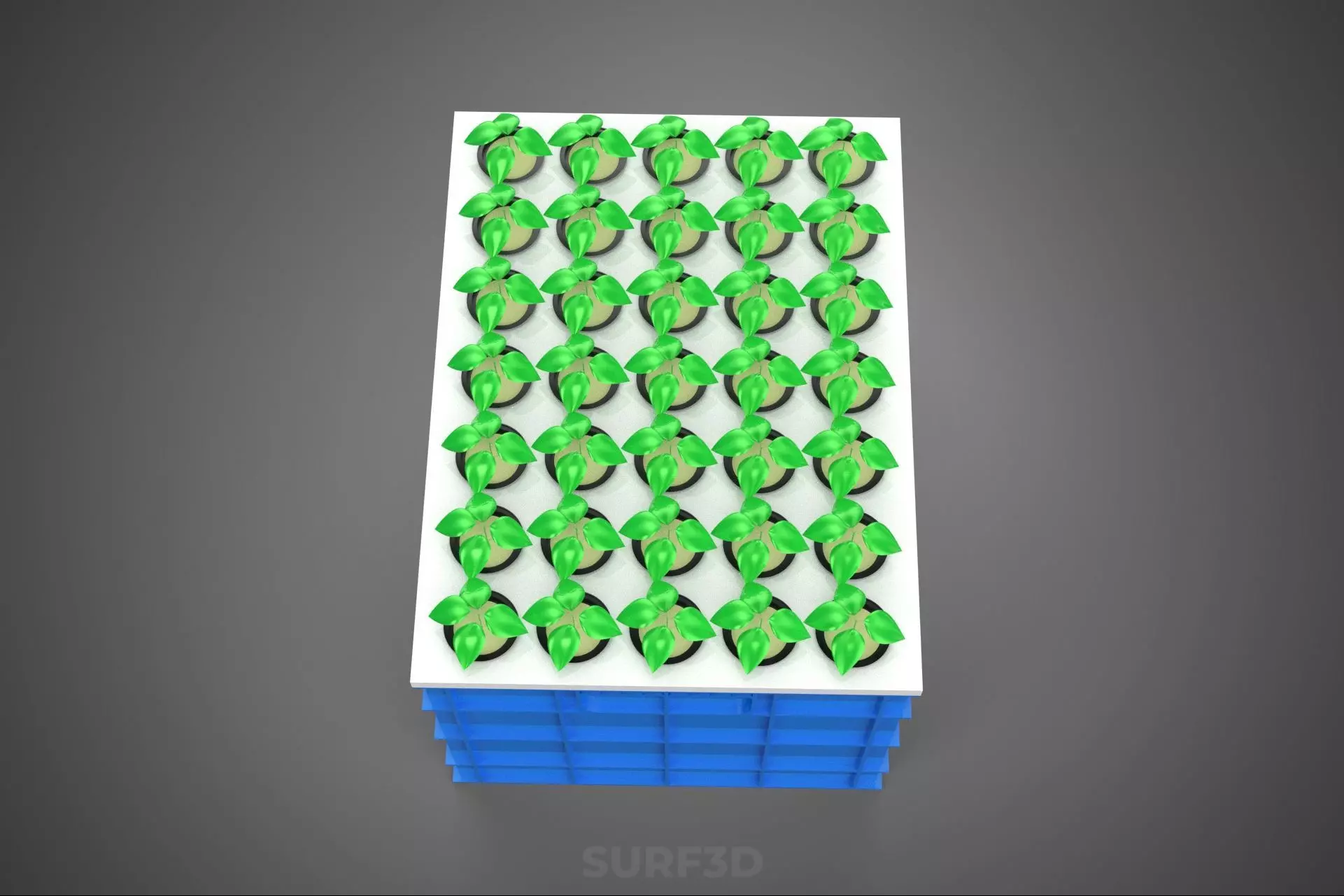 AEROPONICS BOX GRID SEEDLING PLANT ROOT TRAY CULTIVATION GARDEN 3D model_14