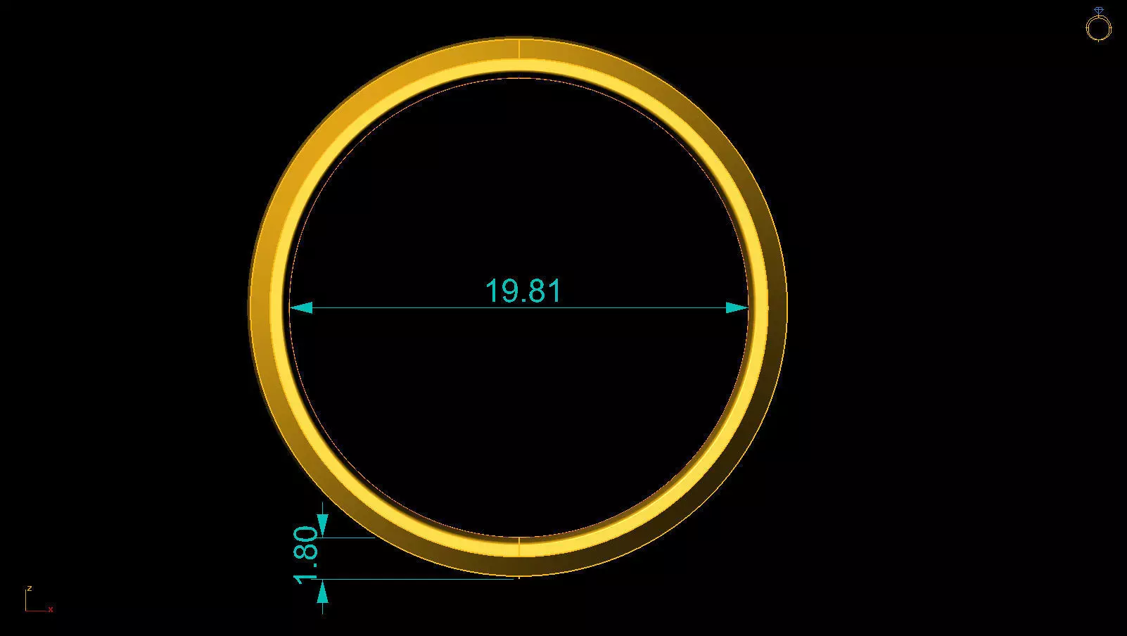 Wedding band 3D print model_3