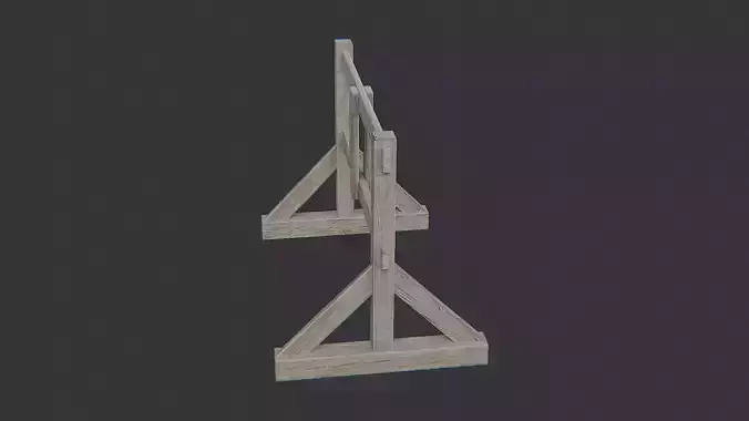 Wooden Barricade Fence for Studio Scenes