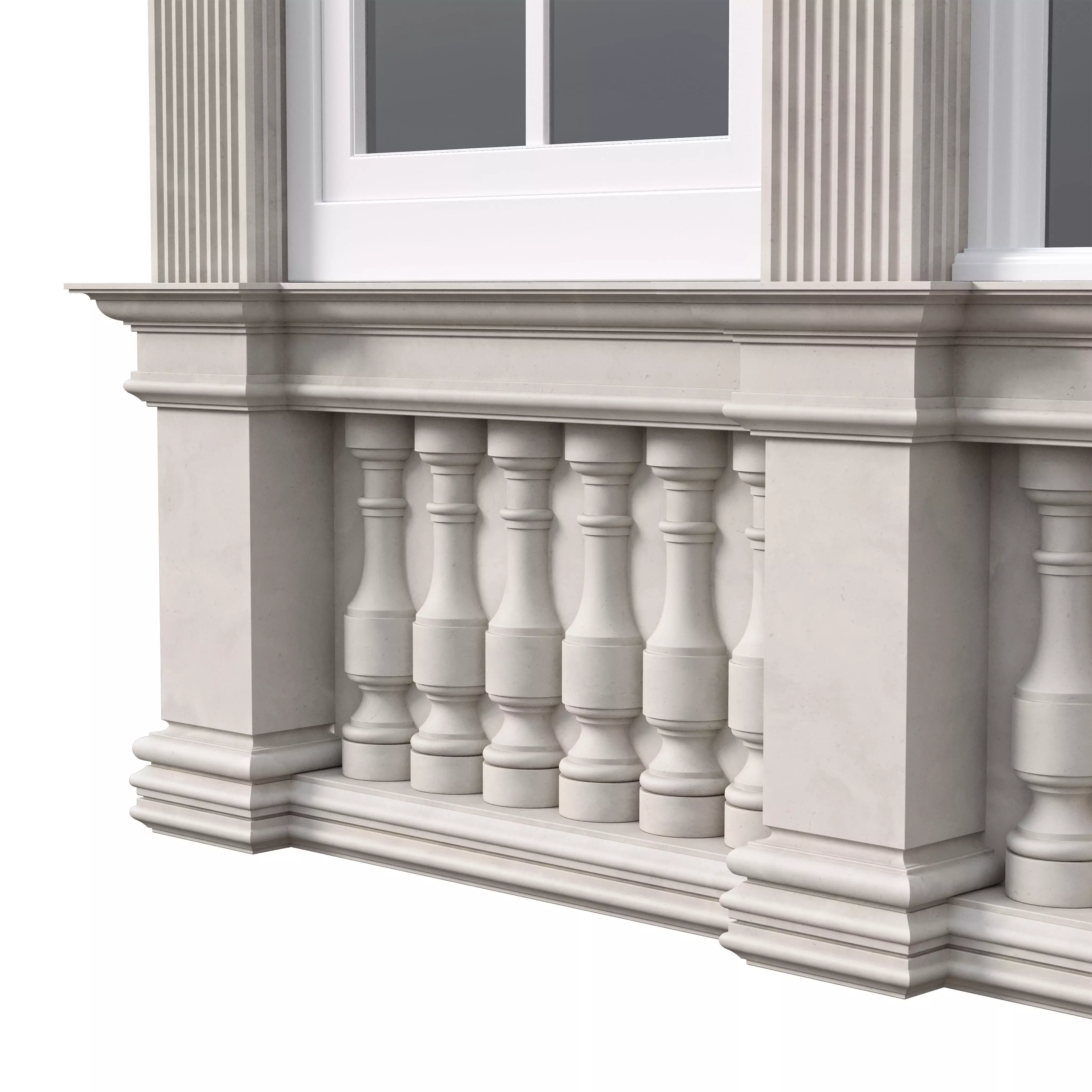 Architectural Classic Window 3D Model 15 3D model_3